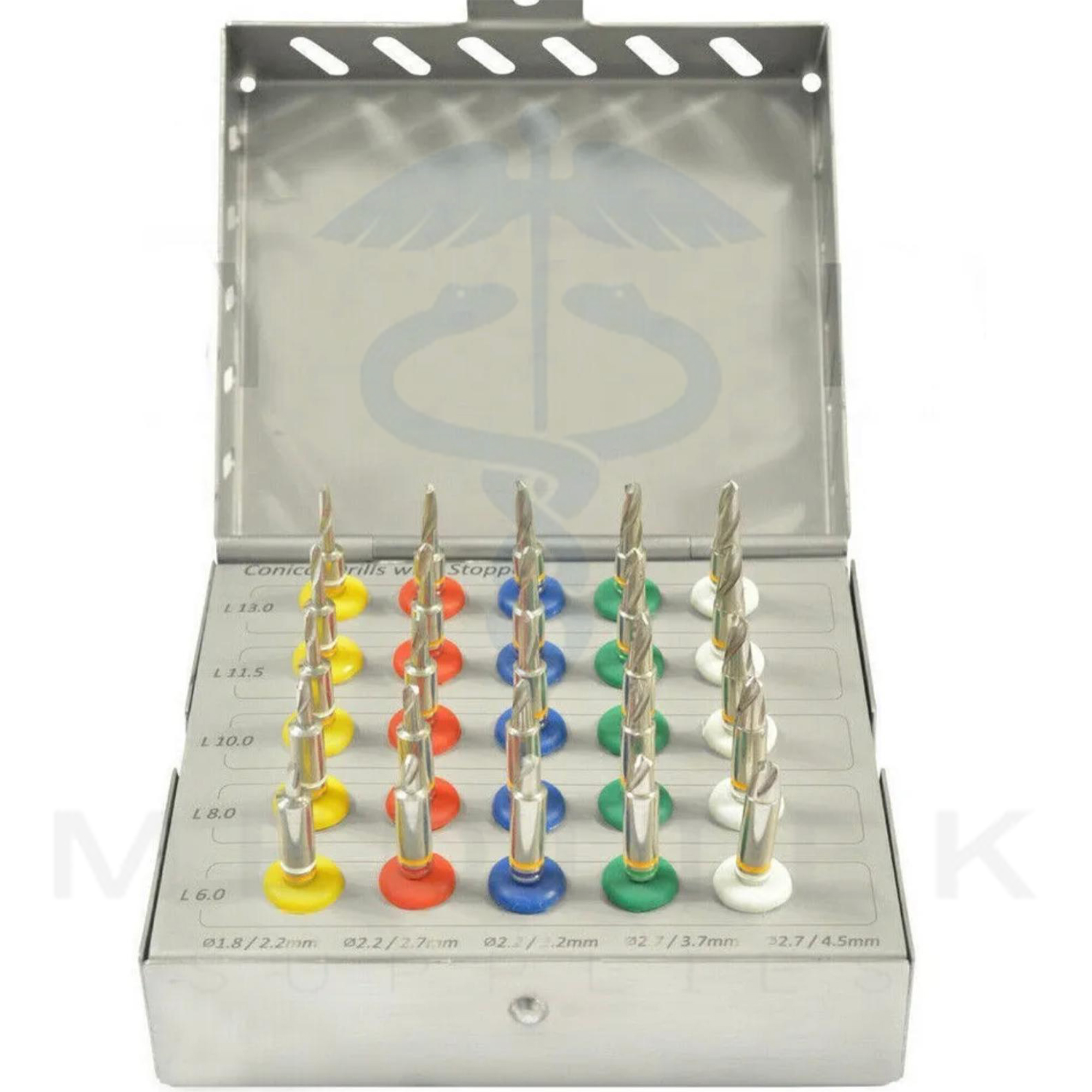 25 Pcs Dental Conical Drills Kit – Implant Surgery Precision Drill Set CE