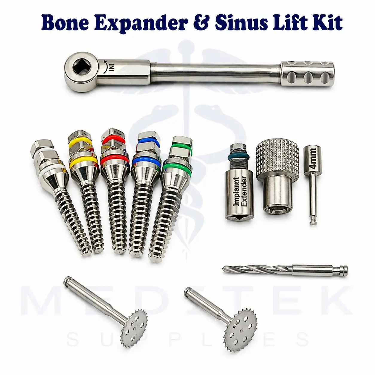 Surgical Bone Expander Kit – Saw Disks for Dental Implant & Sinus Lifting Oral Surgery CE - Image 3