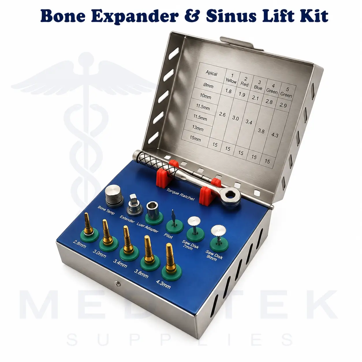 Surgical Bone Expander Kit – Saw Disks for Dental Implant & Sinus Lifting Oral Surgery CE