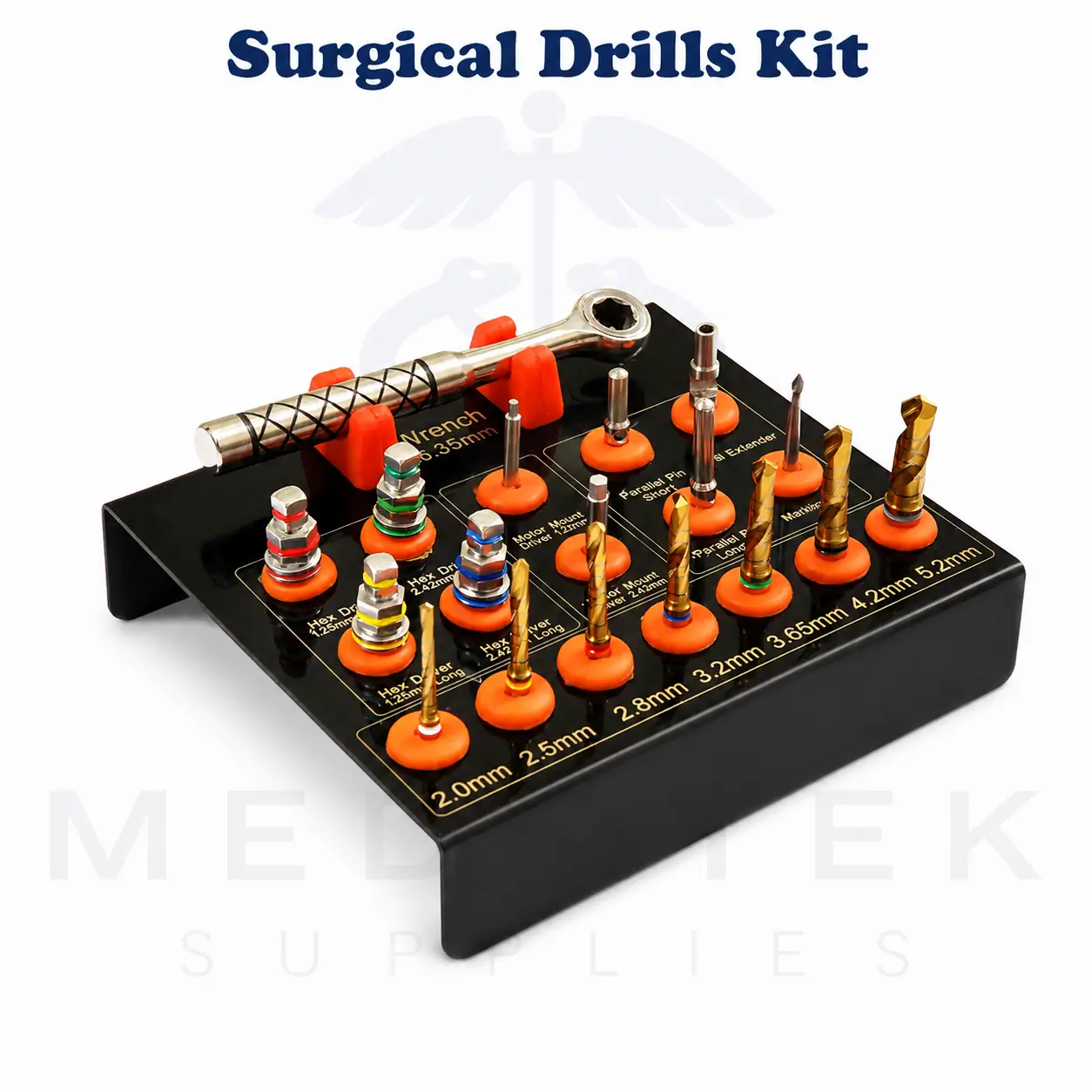 Dental Implant Surgical Drills Kit – Complete Implant Placement Instruments CE
