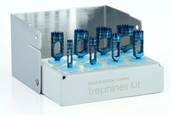 8pcs Titanium Coated Trephine Kit
