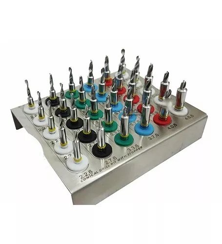 WholeDent Surgical Conical Dental Implant Drill Kit – External Irrigation, Multiple Sizes, Stainless Steel