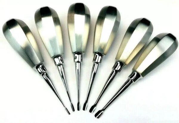 6Pc MediTek Dental Root Elevator Set - Image 2