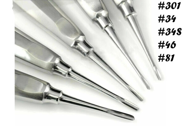 5Pcs Straight Dental Surgery Elevator Set
