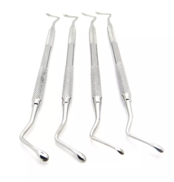 4Pcs Periodontal Lucas Bone Curettes Set