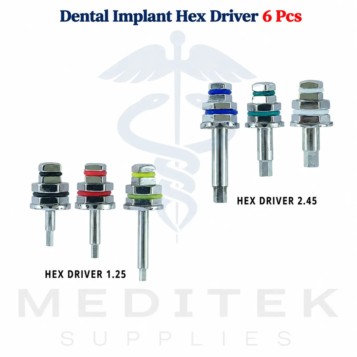 6Pc Dental Implant Hex Driver Set – 1.25mm & 2.42mm - Image 2