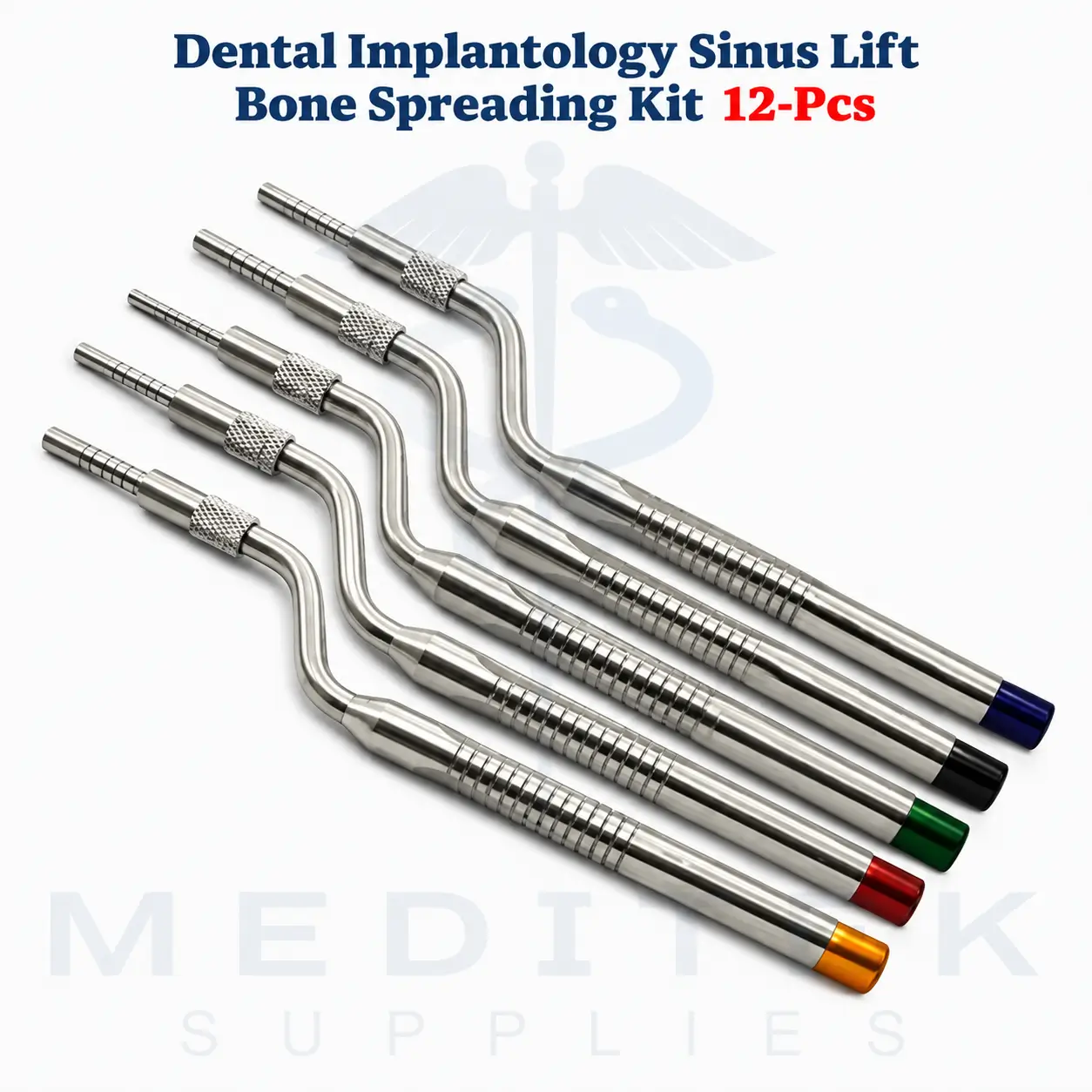 Dental Implantology Sinus Lift Bone Spreading Kit 12-Piece Surgical Instrument Set - Image 2