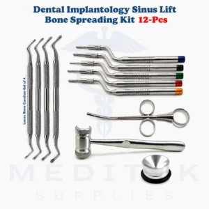 Dental Implantology Sinus Lift Bone Spreading Kit 12-Piece Surgical Instrument Set
