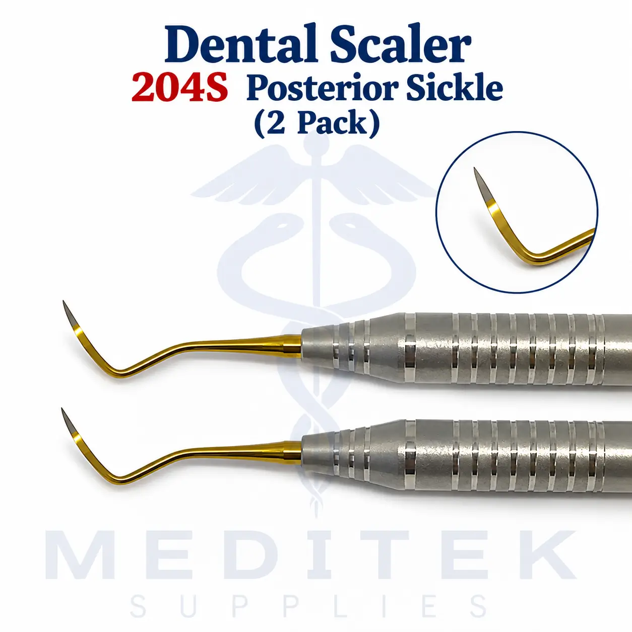 204S Posterior Sickle Dental Scalers 2 Pack - Image 2