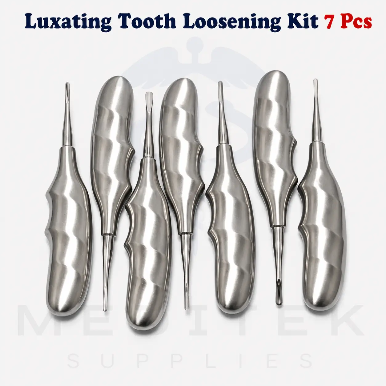 7 Pcs Dental Root Elevators – PDL Luxating Tooth Loosening Kit CE – Meditek