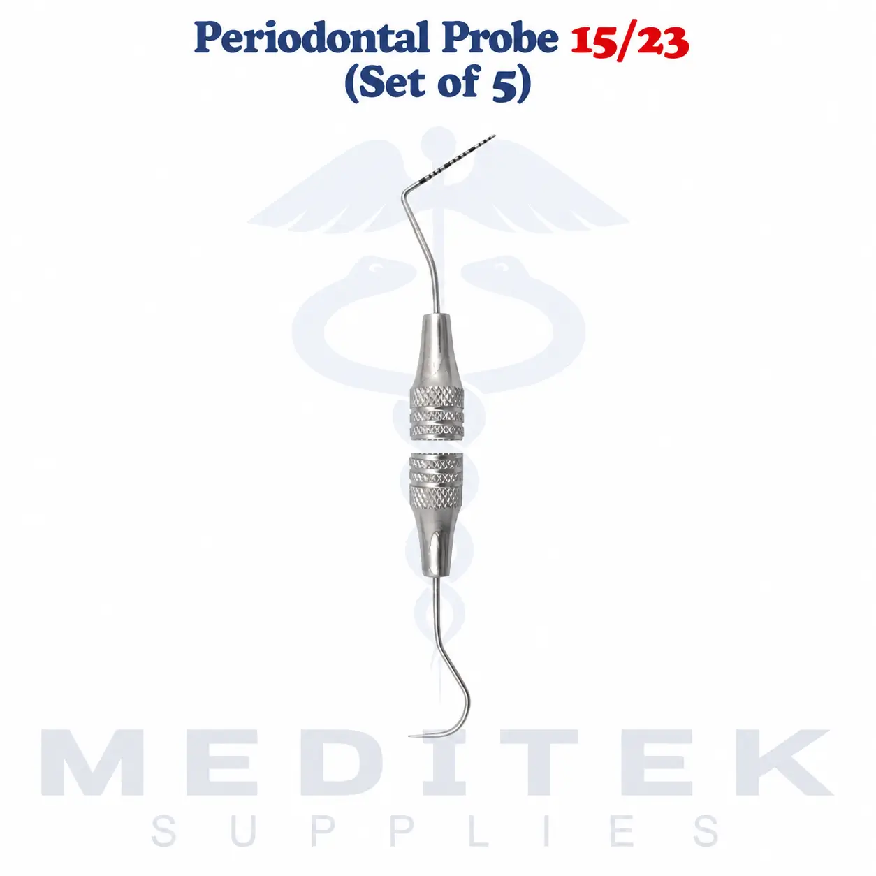 5PCS UNC 15/23 Color-Coded Periodontal Probe Set – Ergonomic Hollow Handle Kit - Image 2