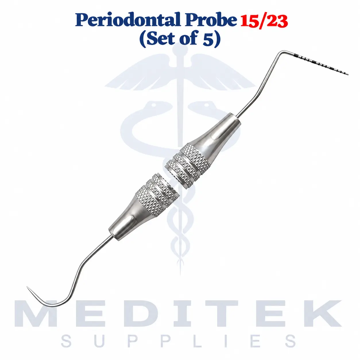 5PCS UNC 15/23 Color-Coded Periodontal Probe Set – Ergonomic Hollow Handle Kit - Image 3