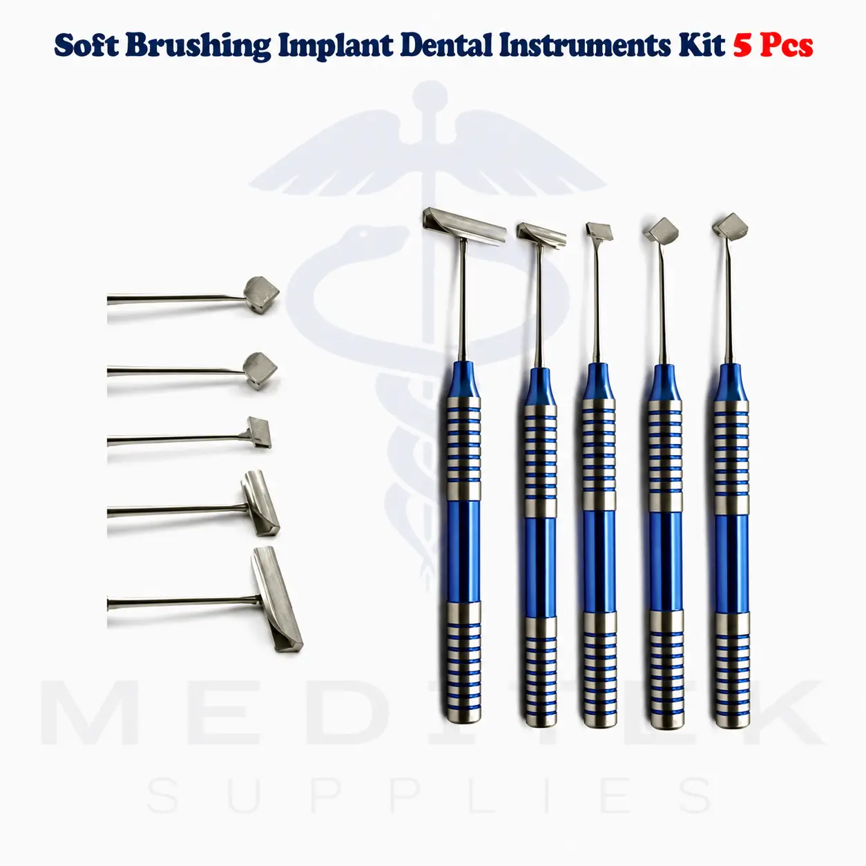 5 Pcs Soft Brushing Implant Dental Instruments Kit - Image 2