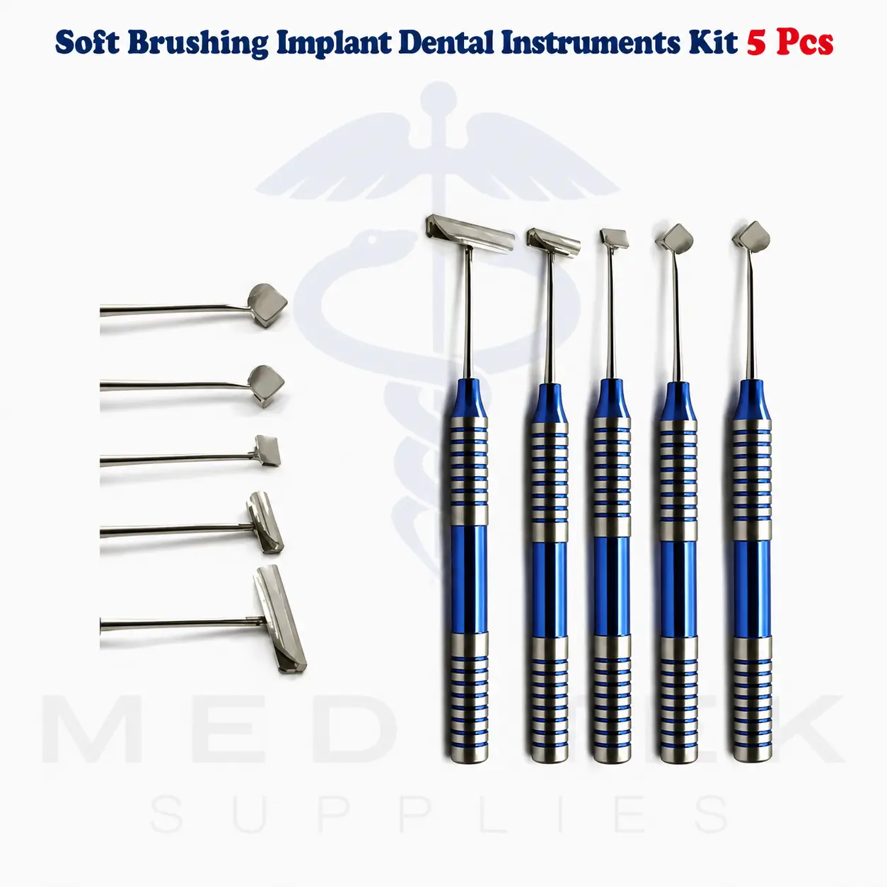 5 Pcs Soft Brushing Implant Dental Instruments Kit