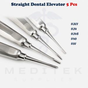 5Pcs Straight Dental Surgery Elevator Set