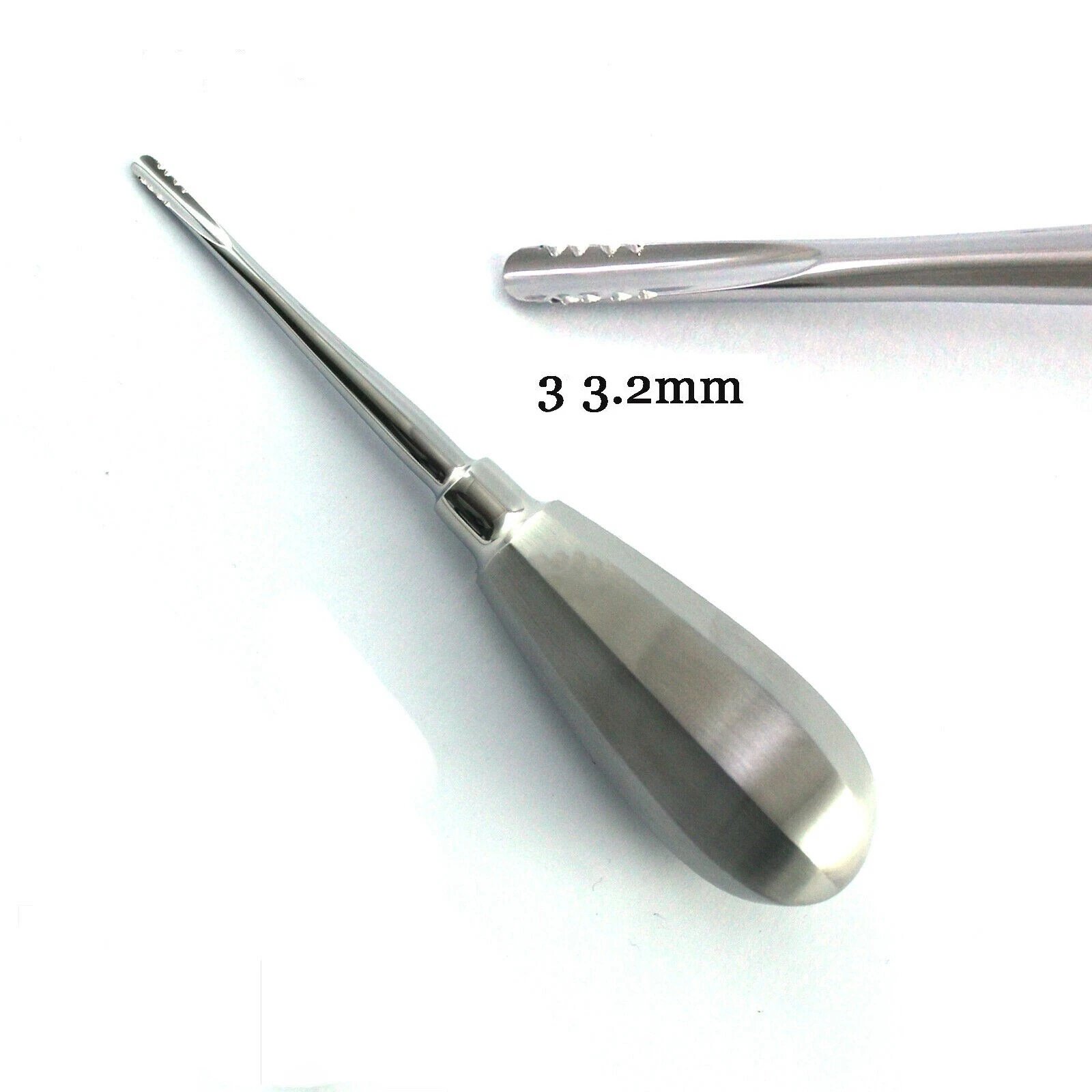 thumbnail image 2 of Lindo-Levien Dental Elevator - Large Straight Barbed Edge For Tooth Extraction 2 of 5