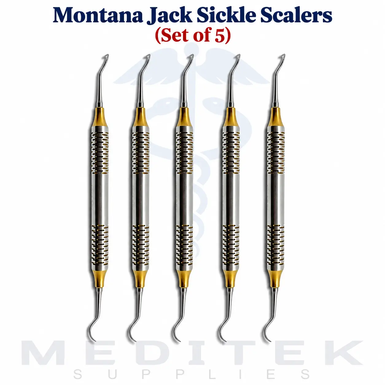 5 X Periodontal Montana Jack Sickle Scaler Light Double Ended Dental Instruments