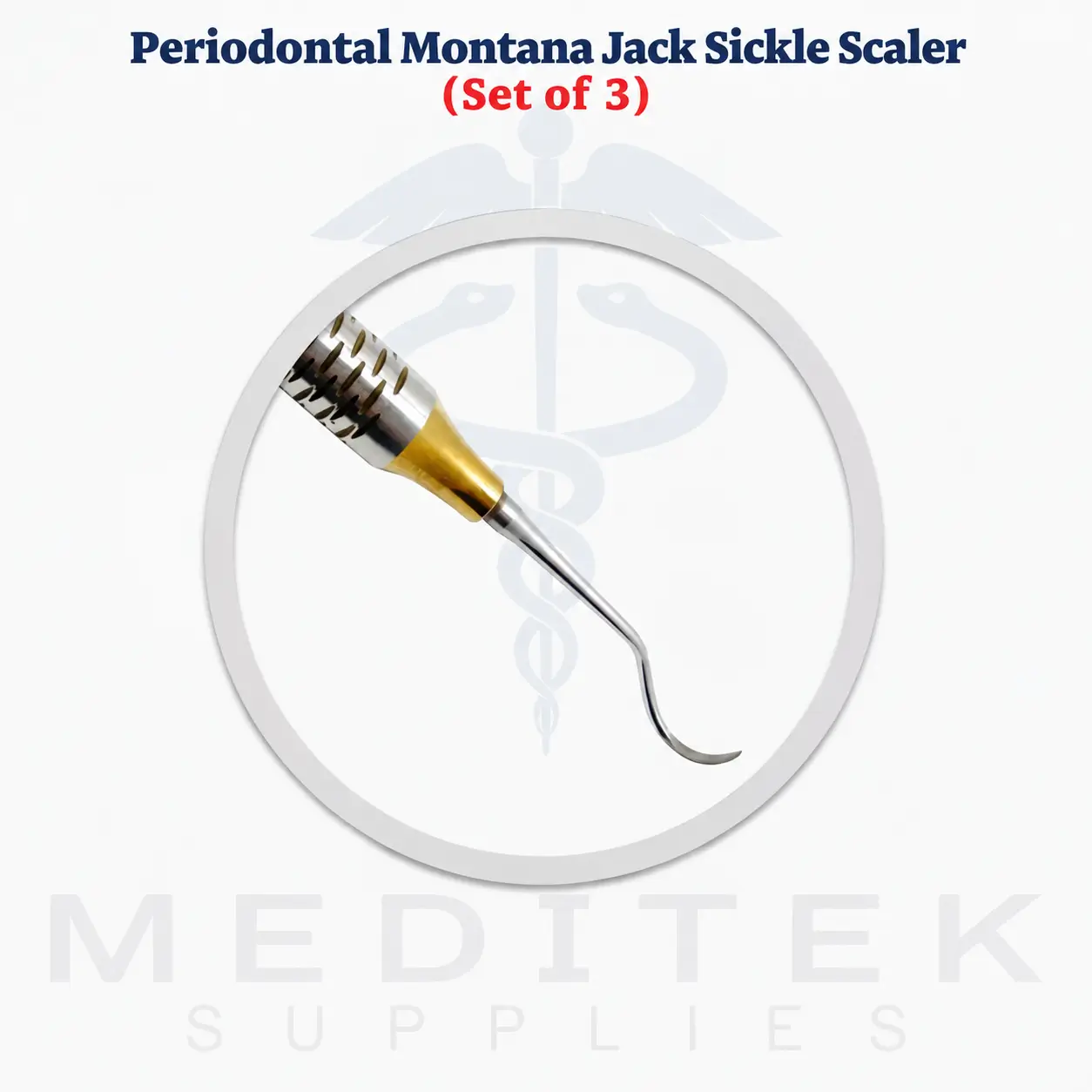 3 X Periodontal Montana Jack Sickle Scaler Light Double Ended Dental Instruments - Image 3