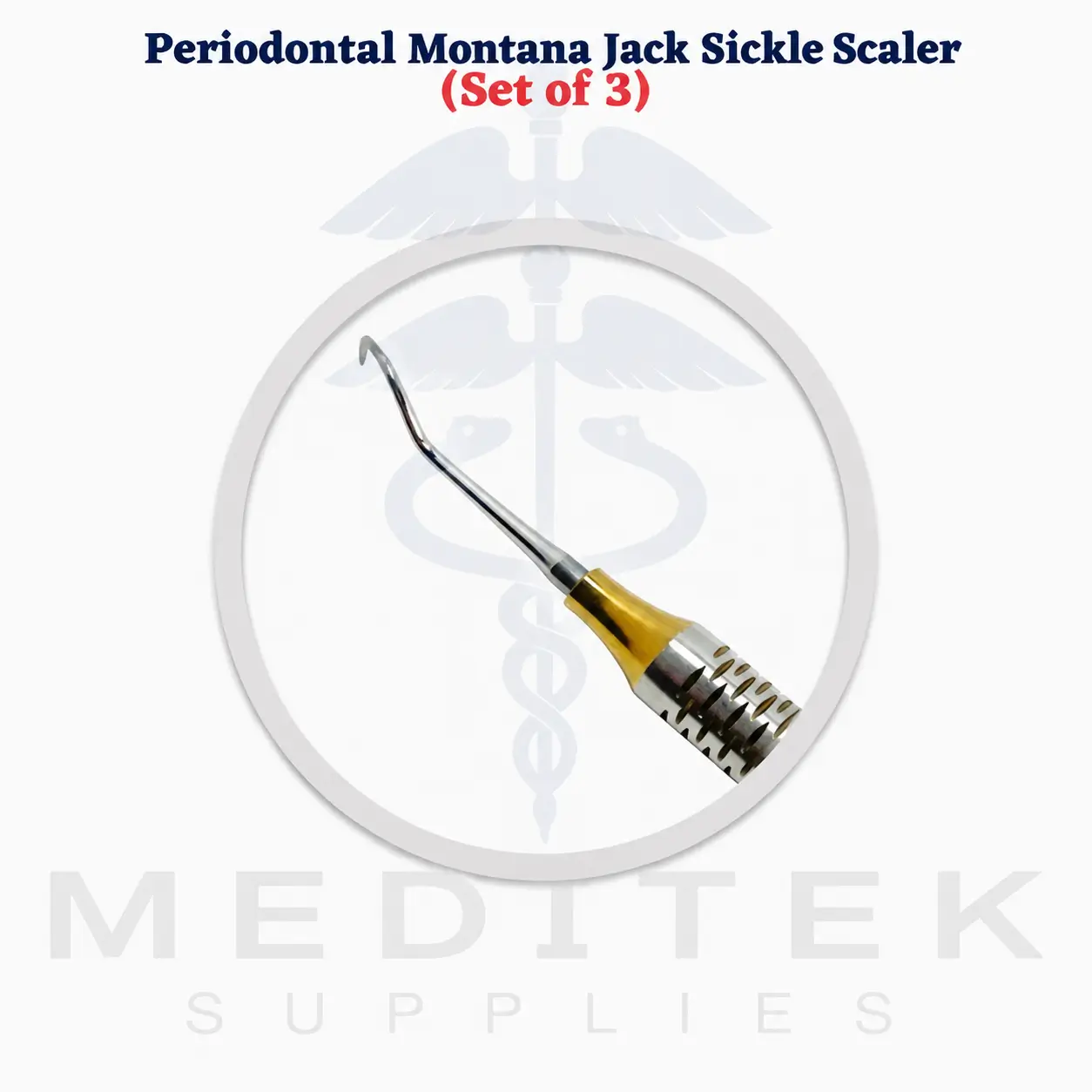 3 X Periodontal Montana Jack Sickle Scaler Light Double Ended Dental Instruments - Image 4