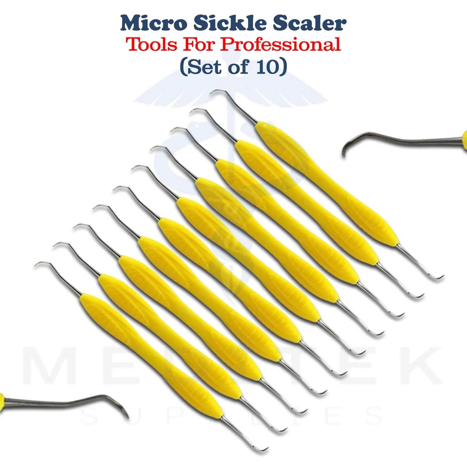 INSTUMAX Micro Sickle Scaler – Silicone Coated Dental Instrument, Ergonomic Hand Periodontal Tool