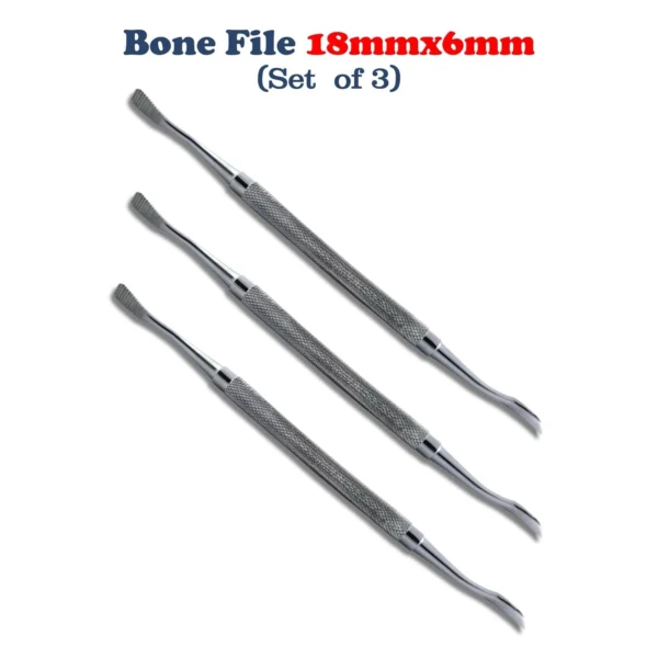 Dental Miller Bone File Cross Cut Straight 3pcs CE