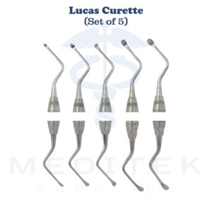 Lucas Bone Curette Set 84–88 Serrated – Dental Surgical Instruments CE