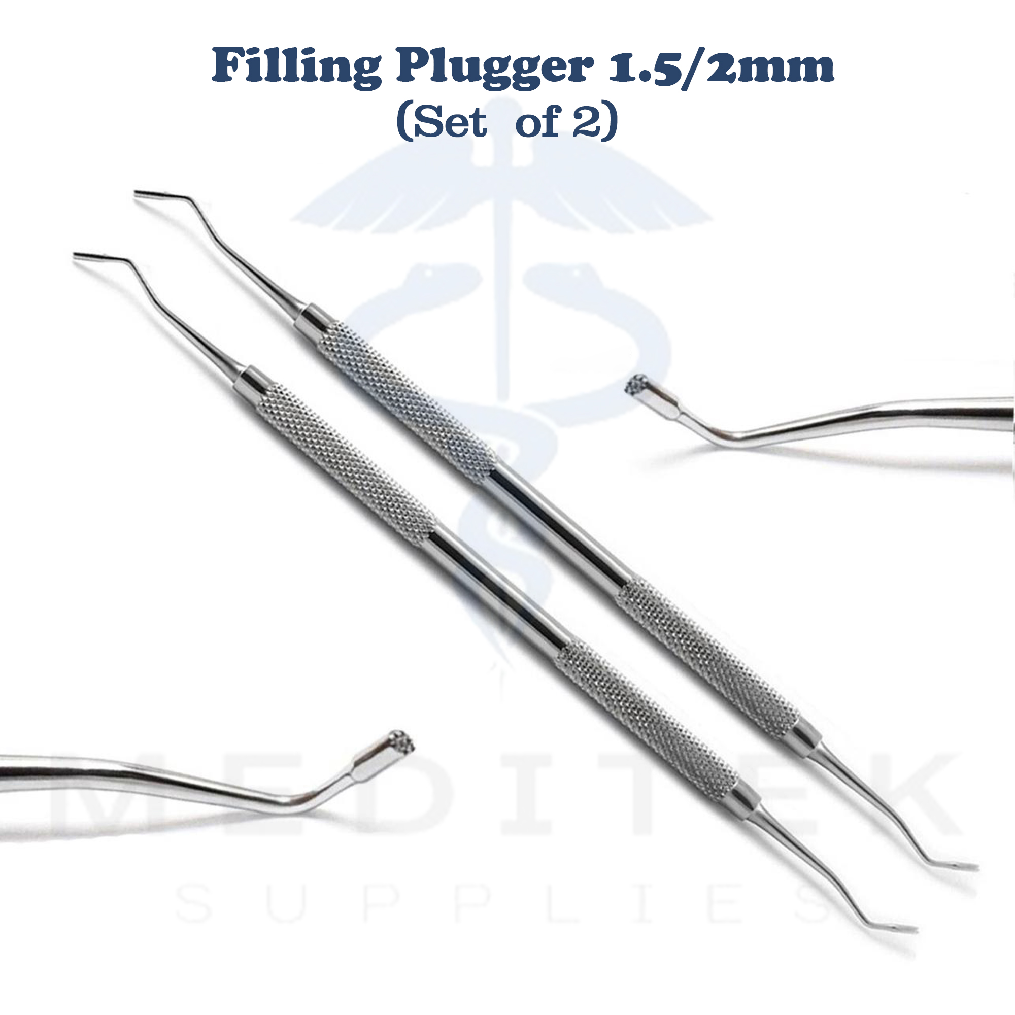 Dental Amalgam Plugger 720-2 Serrated Double Ended Composite Filling Instrument