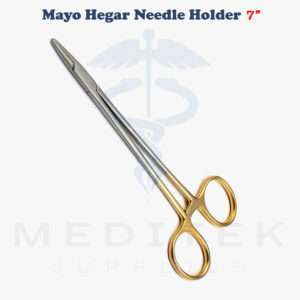 TC Mayo-Hegar Needle Holder 7 Inch Straight Serrated Jaws